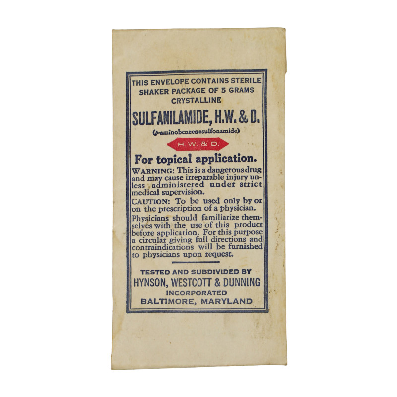 Sachet de sulfanilamides, HYNSON, WESTCOTT & DUNNING INC.