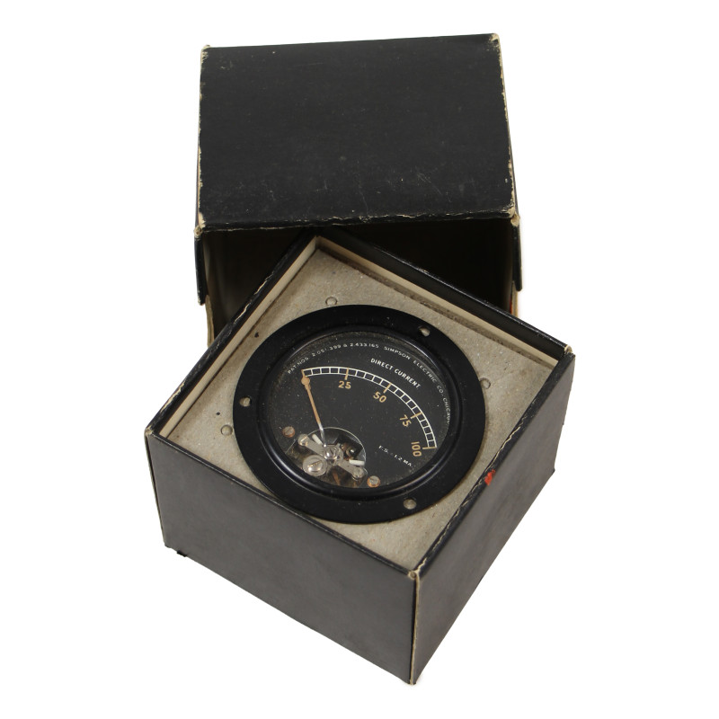 Ampèremètre, Simpson Electric Co., USAAF, dans sa boîte