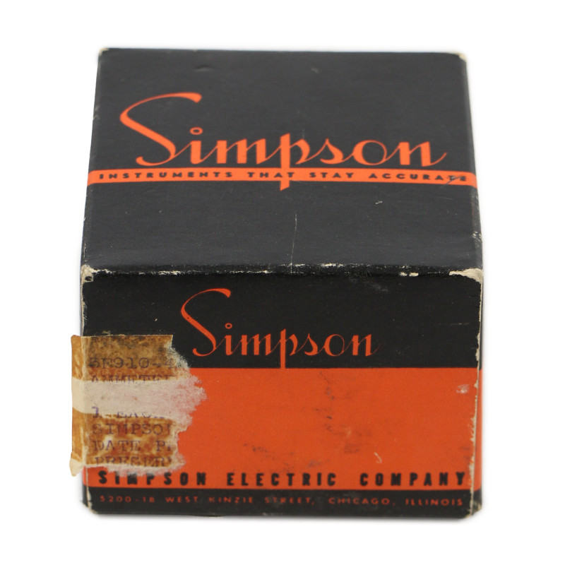 Ampèremètre, Simpson Electric Co., USAAF, dans sa boîte