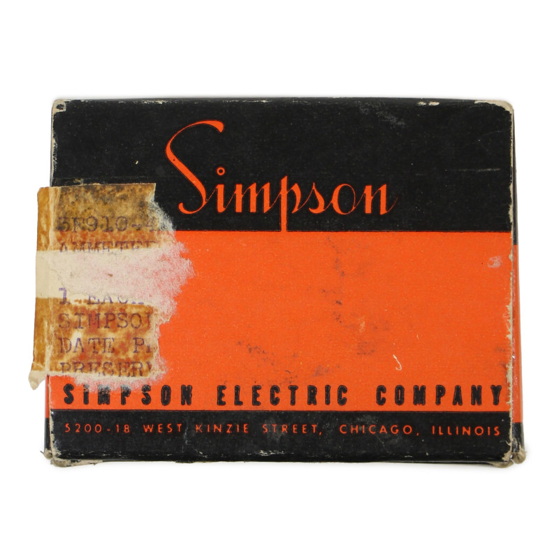 Ampèremètre, Simpson Electric Co., USAAF, dans sa boîte
