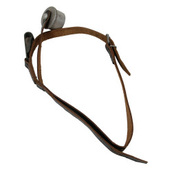 Sangle en cuir et bouchon, pour gourde allemande, DMN 39