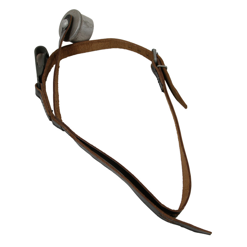 Sangle en cuir et bouchon, pour gourde allemande, DMN 39