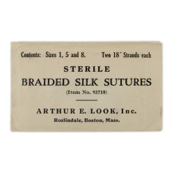 Fils de sutures cutanée, Medical Department, ARTHUR E. LOOK, Inc.