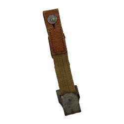 Petite sangle en toile et cuir pour masque à gaz allemand