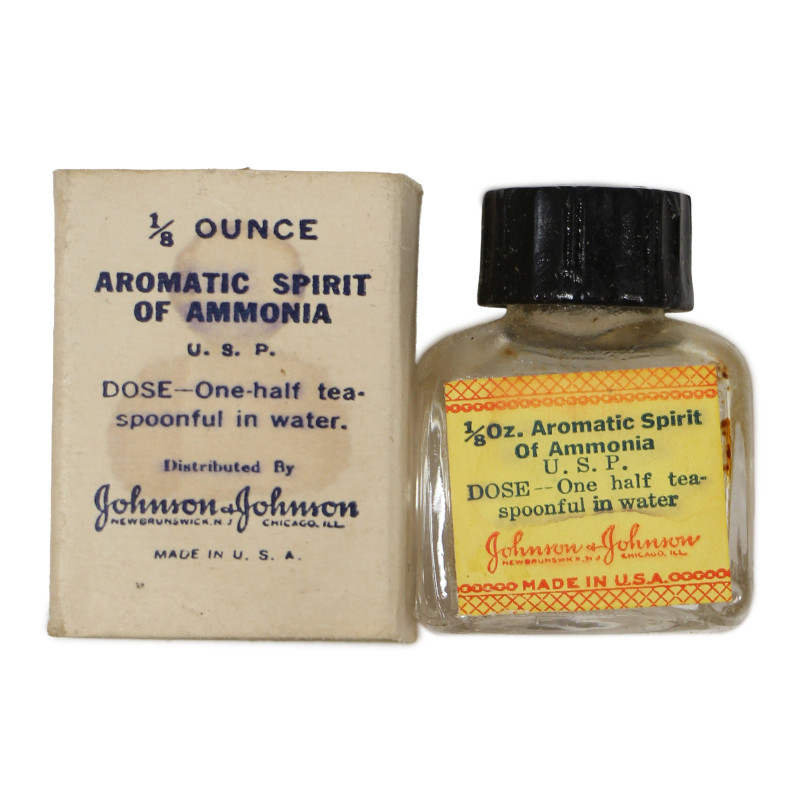 Vial, Aromatic Spirit of Ammonia, ⅛ ounce, Johnson & Johnson