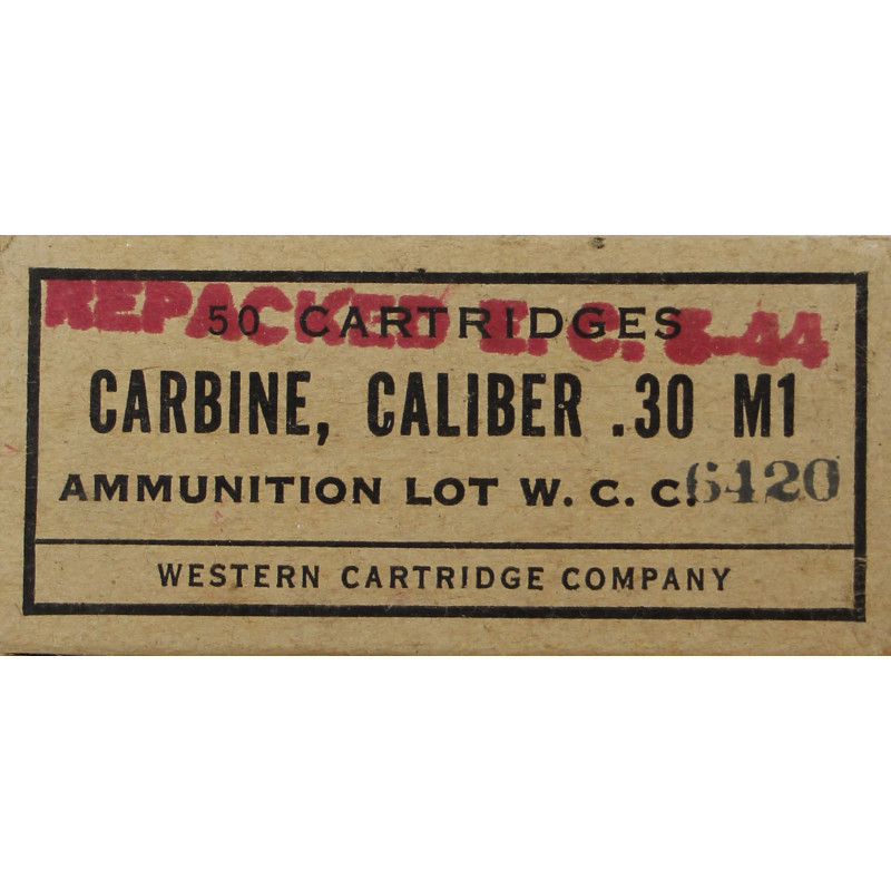 Box, Cartridge, Caliber .30 M1, WESTERN CARTRIDGE COMPANY, 1944