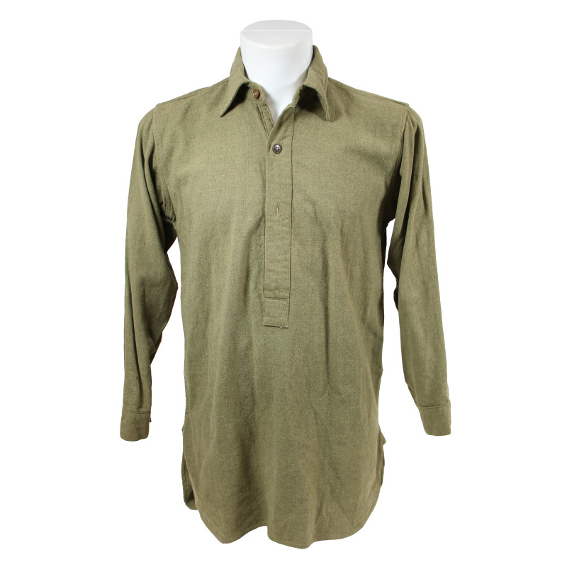 Chemise en flanelle britannique, troupe, 2e type, 1944, taille 4