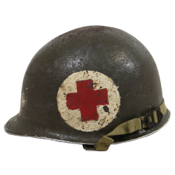 Helmet, M1, Medic, 2 Red Crosses, Liner Westinghouse