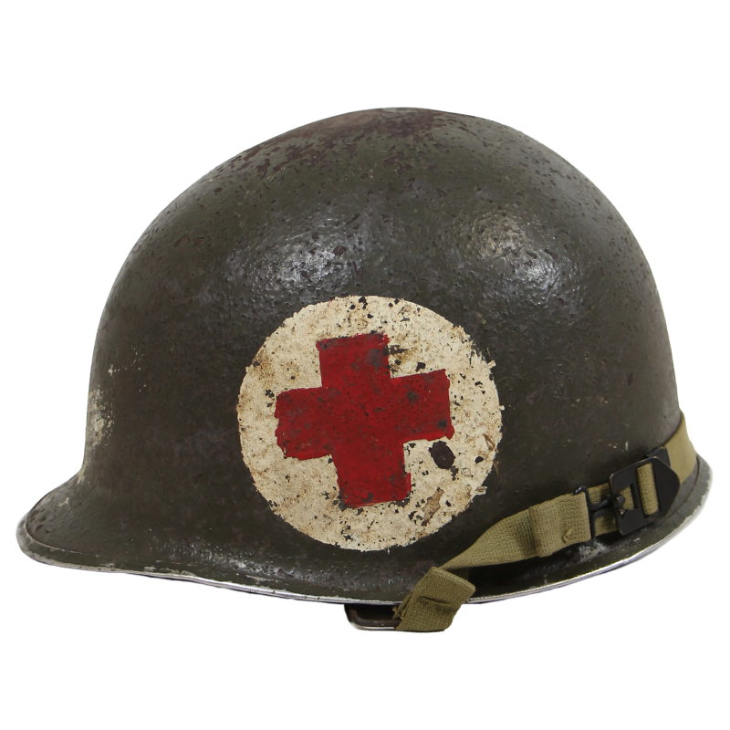 Helmet, M1, Medic, 2 Red Crosses, Liner Westinghouse