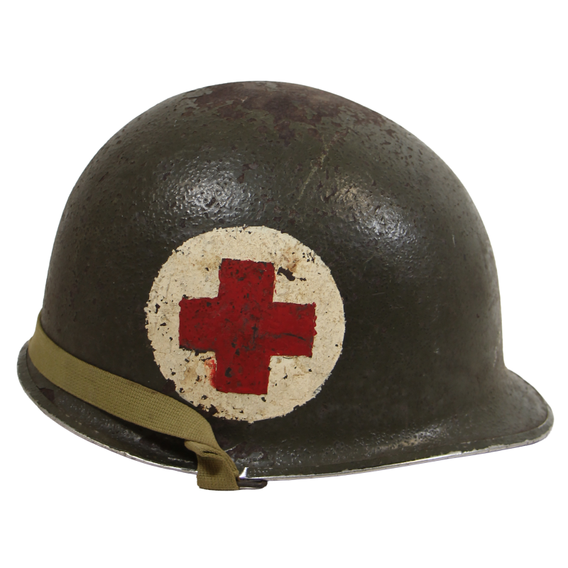 Helmet, M1, Medic, 2 Red Crosses, Liner Westinghouse