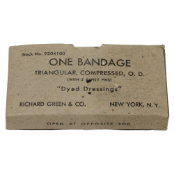 Bandage, Triangular, Sterilized, Item No. 9204100, RICHARD GREEN & CO.