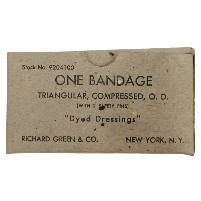 Bandage stérile triangulaire, Item No. 9204100, RICHARD GREEN & CO.