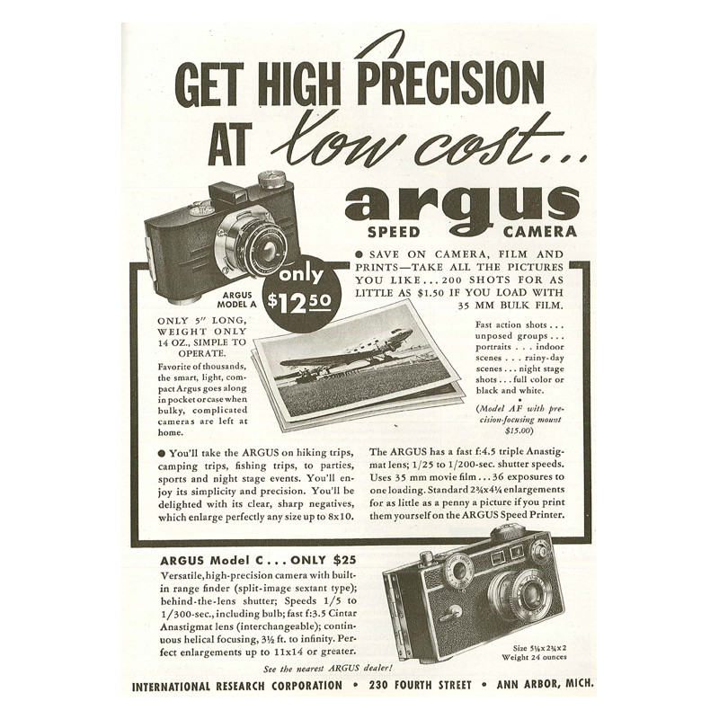 Camera, Argus AA, 1941