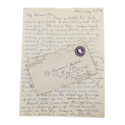 Letter, Pfc. Ray Geddes, Co. G, 501st PIR, 1943