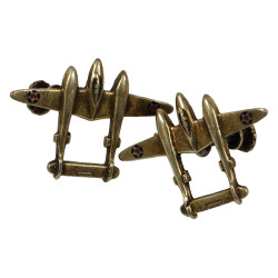 Boucles d'oreilles, Sweetheart, P-38 Lightning, USAAF, Sterling