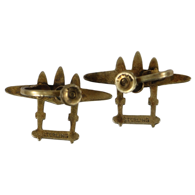 Boucles d'oreilles, Sweetheart, P-38 Lightning, USAAF, Sterling