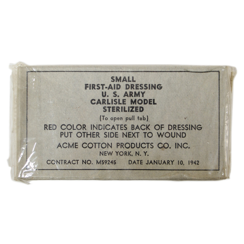 First-Aid Packet, parachutiste, 1er type, complet, 1942