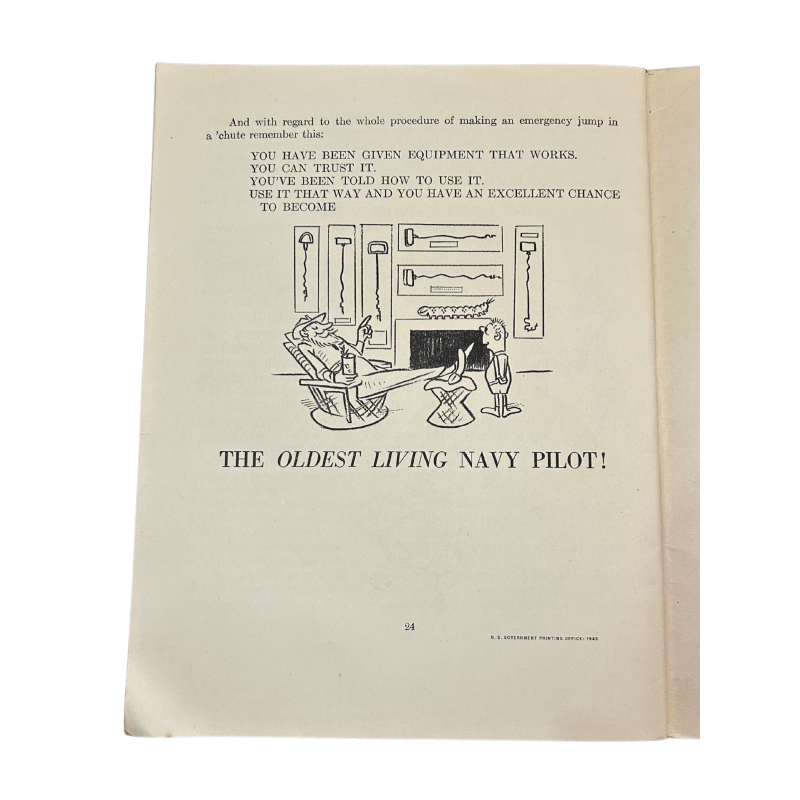 Livret éducatif, PARACHUTE SENSE, U.S. Navy, 1943