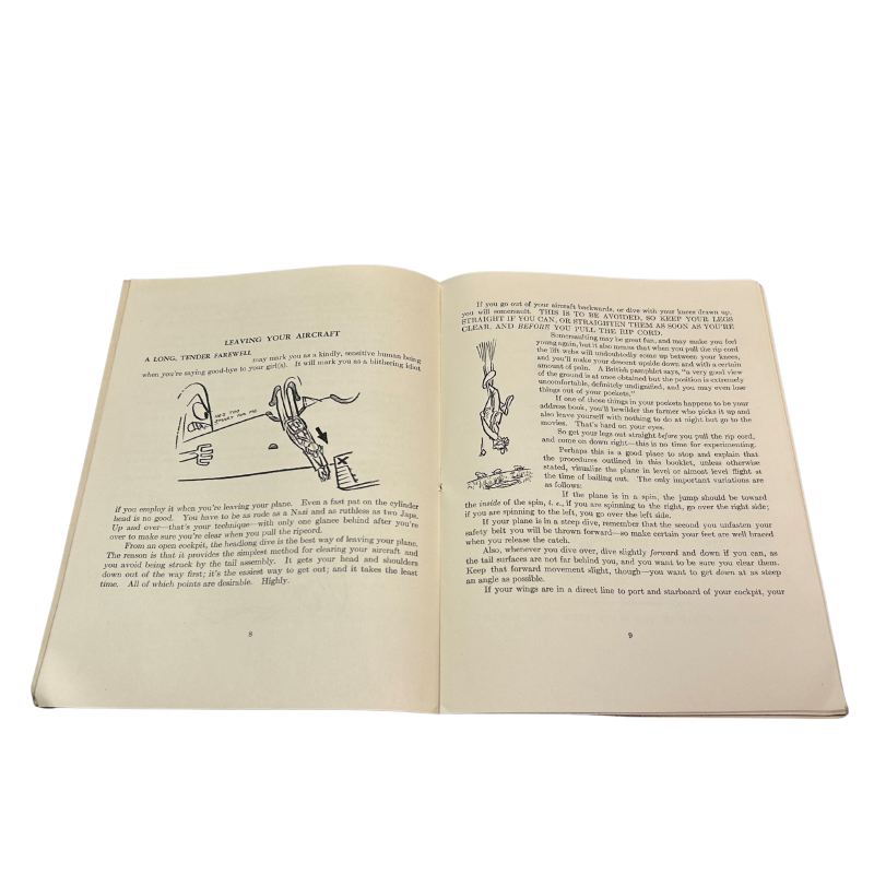 Pilot's Booklet, PARACHUTE SENSE, U.S. Navy, 1943