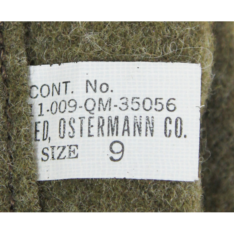 Gloves, Wool, with Leather Palm, US Army, Size 9, FRIED, OSTERMANN CO.