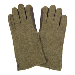 Gloves, Wool, with Leather Palm, US Army, FRIED, OSTERMANN CO., Size 9