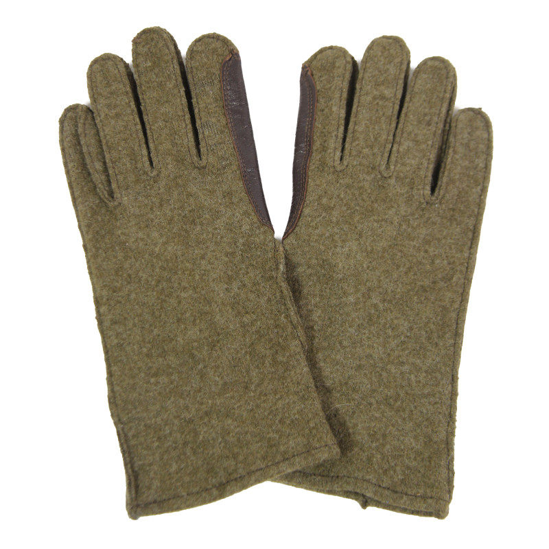 Gloves, Wool, with Leather Palm, US Army, FRIED, OSTERMANN CO., Size 9