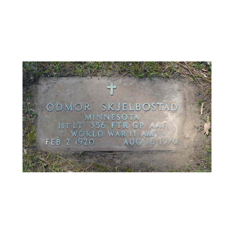 Sac en toile, effets personnels, 1st Lt. Odmor Skjelbostad, 361th FS, 356th FG, 8th Air Force, USAAF, ETO