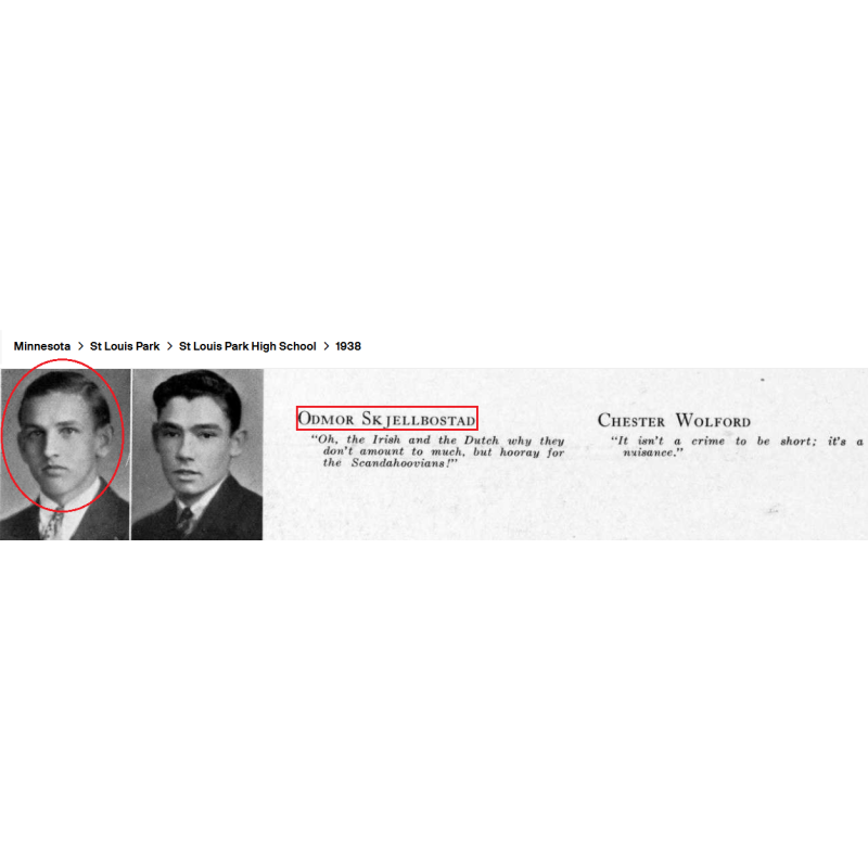 Sac en toile, effets personnels, 1st Lt. Odmor Skjelbostad, 361th FS, 356th FG, 8th Air Force, USAAF, ETO