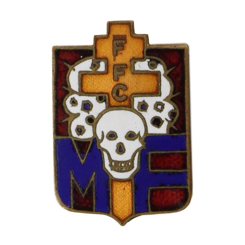 Badge, Enamel, French Resistance, Corps Francs de la Région de Franche-Comté et du Territoire de Belfort