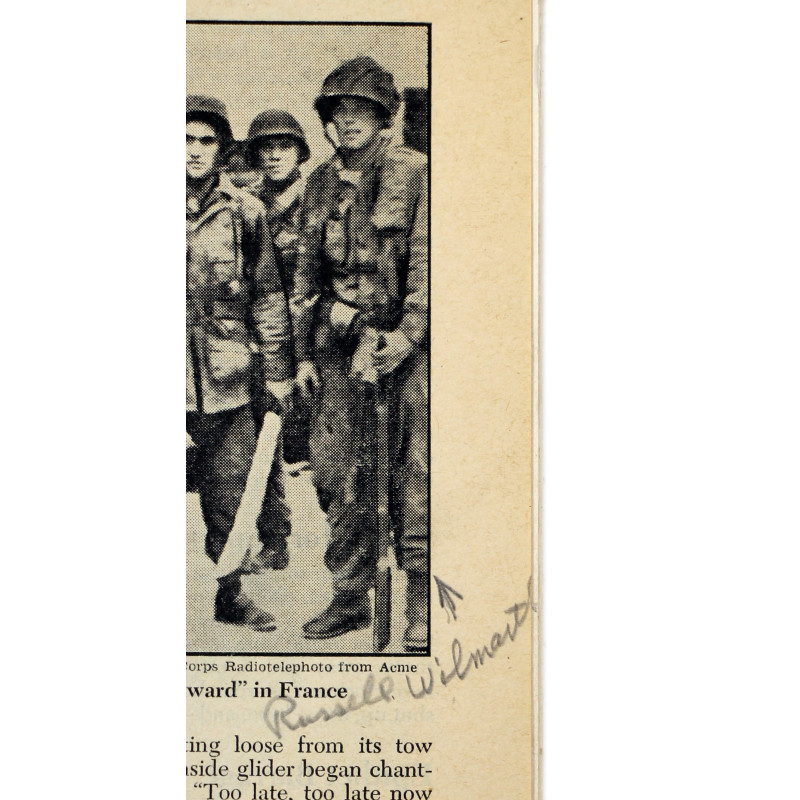 Grouping, Purple Heart, 1st Sgt. Russell Wilmarth, Co. E, 502nd PIR, 101st Airborne Division, Jour J