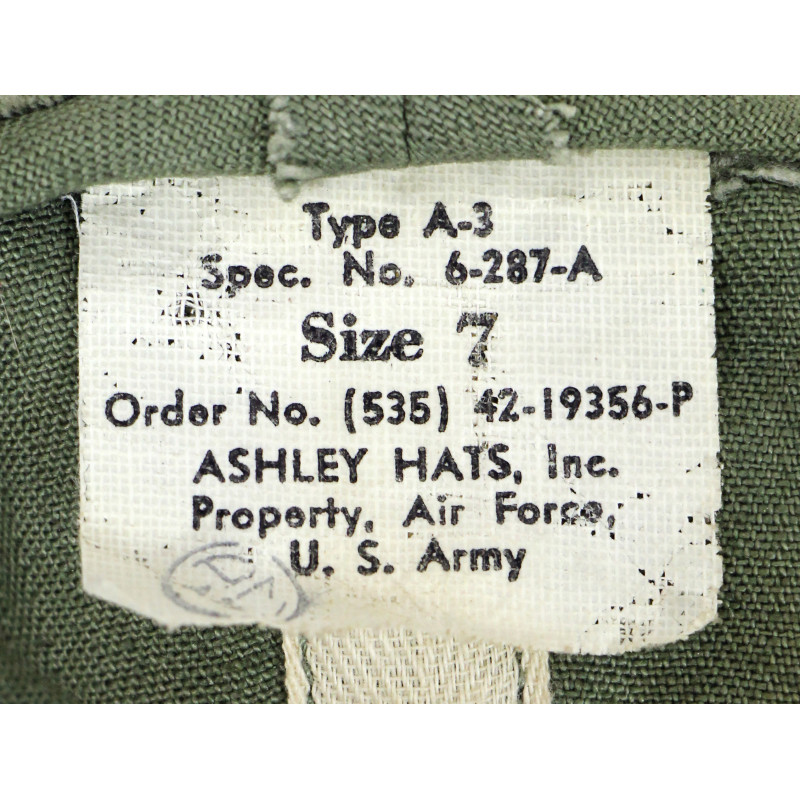 Casquette HBT (Herringbone Twill), Type A-3, USAAF, taille 56, 1942, état neuf