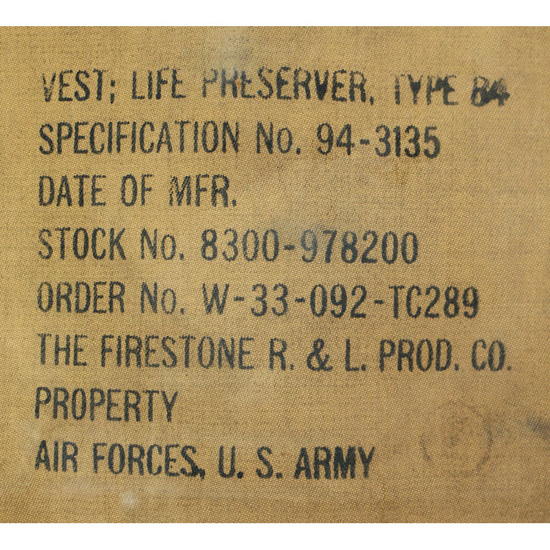 Preserver, Life, Type B-4, USAAF