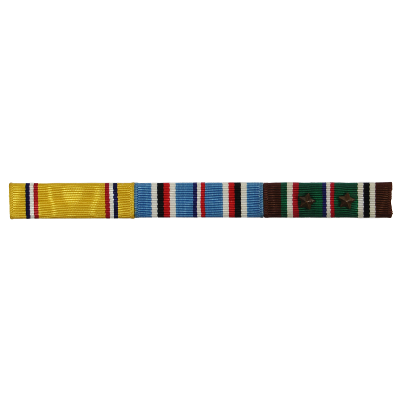 Barrette de décorations, American Defense, American Campaign, European African Middle Eastern Campaign