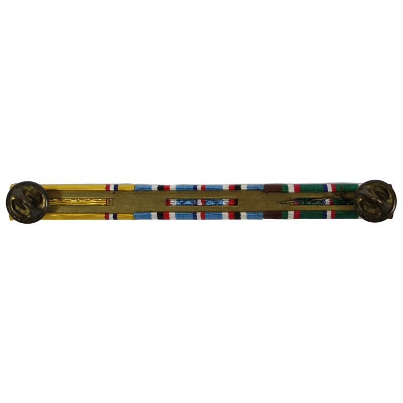 Barrette de décorations, American Defense, American Campaign, European African Middle Eastern Campaign