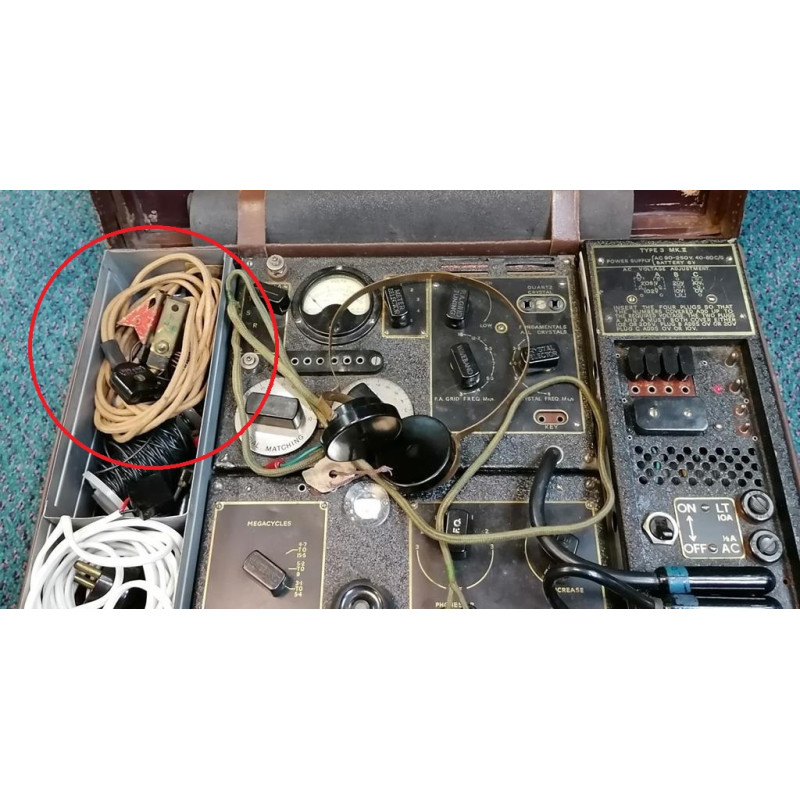 Cordon de raccordement électrique, émetteur-récepteur, Type 3 Mk II, SOE