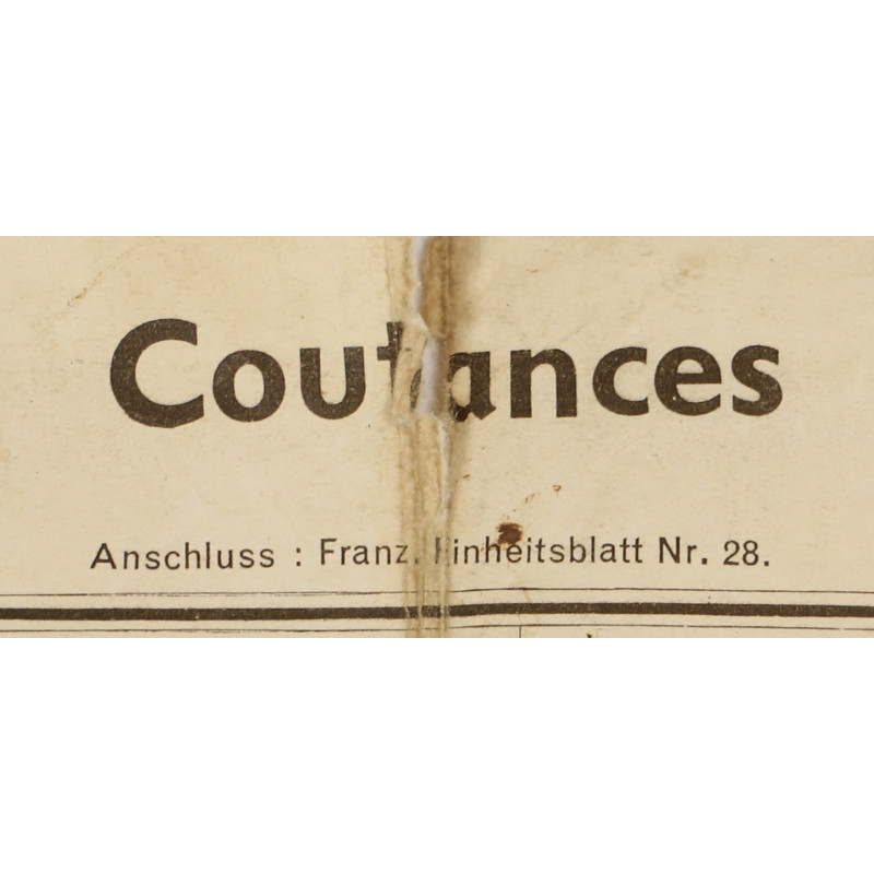 Carte allemande, Coutances, 1941, annotée, Grenadier-Regiment 957, 363. Infanterie-Division, Poche de Falaise