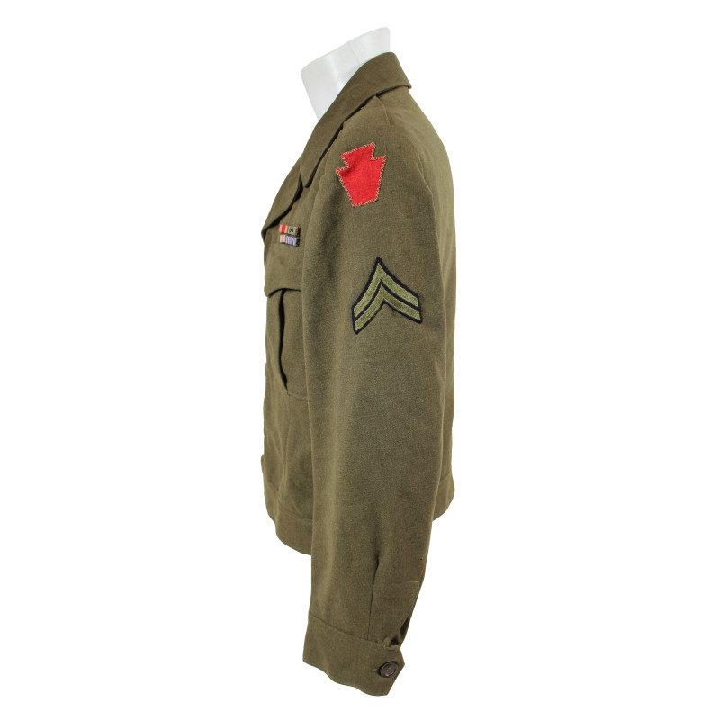 Blouson Ike, Cpl. Clarence Rutkowsky, Co. B, 112th Inf. Regt., 28th Infantry Division, ETO