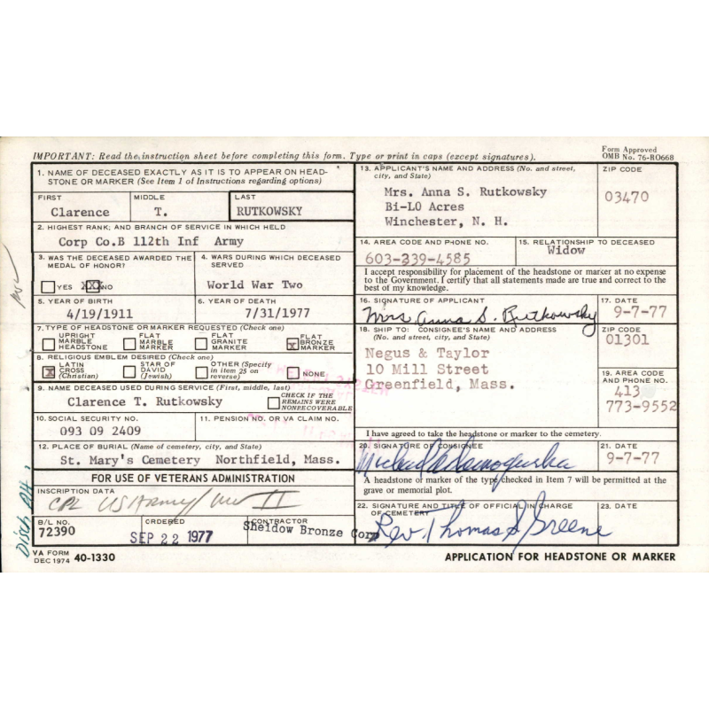 Blouson Ike, Cpl. Clarence Rutkowsky, Co. B, 112th Inf. Regt., 28th Infantry Division, ETO