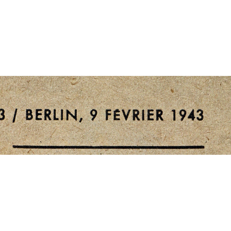 Magazine, Der Adler, 9 février 1943, édition française