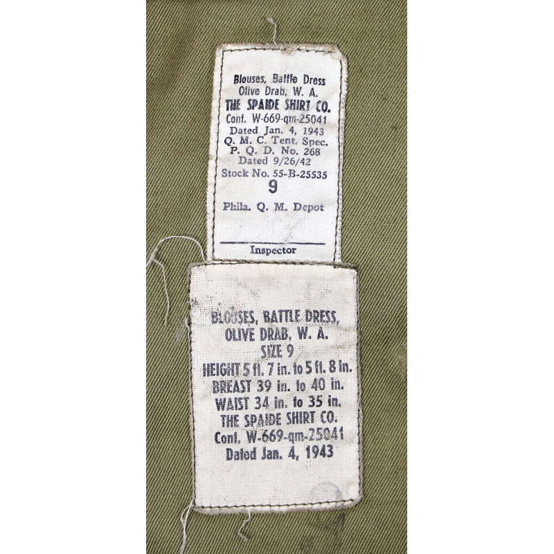 Battledress britannique, Pattern 1940, taille 9, 1943, Lieutenant, Parachute Regiment