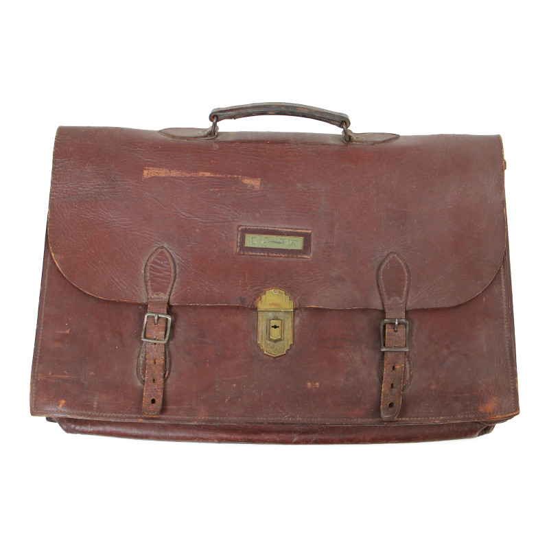 Case, Leather, Officer's, US Army, THE MERIT CO. 1942, Named