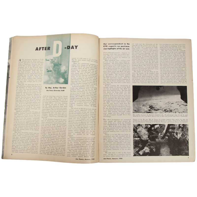 Magazine, AIR FORCE, août 1944, Cpl. Robert Noody, 506th PIR, 101st Airborne Division