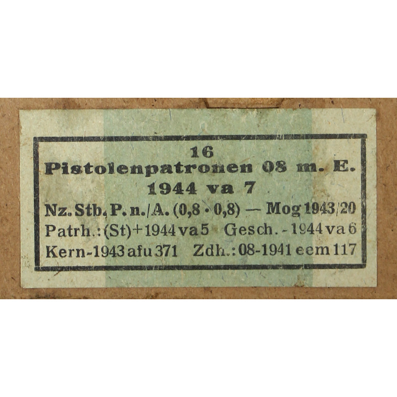 Boîte de cartouches allemandes, 9 mm, Normandie, 1944