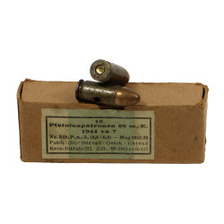 Boîte de cartouches allemandes, 9 mm, Normandie, 1944