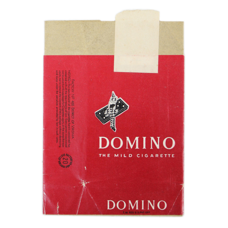 Paquet de cigarettes, DOMINO, vide