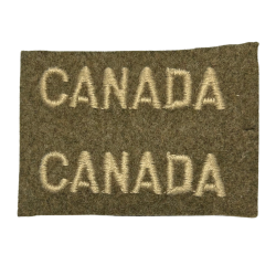 Paire de titres d'épaules, Canada, brodés