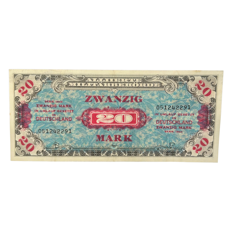 Billet de solde, 20 Mark (monnaie d'invasion), 1944