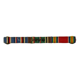 Barrette de décorations, American Campaign Medal, European-African-Middle Eastern Campaign Medal, WWII Victory Medal