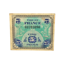 Billet drapeau (billet d'invasion), 5 francs, 1944
