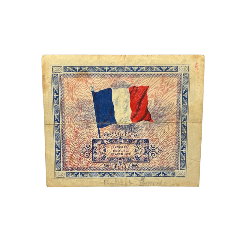 Billet drapeau (billet d'invasion), 5 francs, 1944